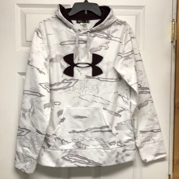 white camo under armour hoodie